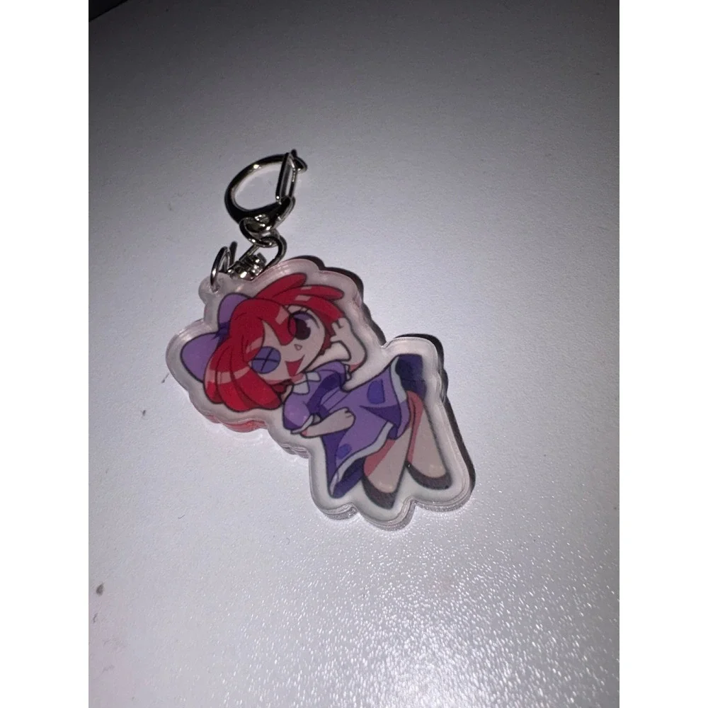 TADC‎ Ragatha Acrylic Keychain Purple Dress Red Hair Chibi Bag Charm NEW
